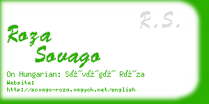 roza sovago business card